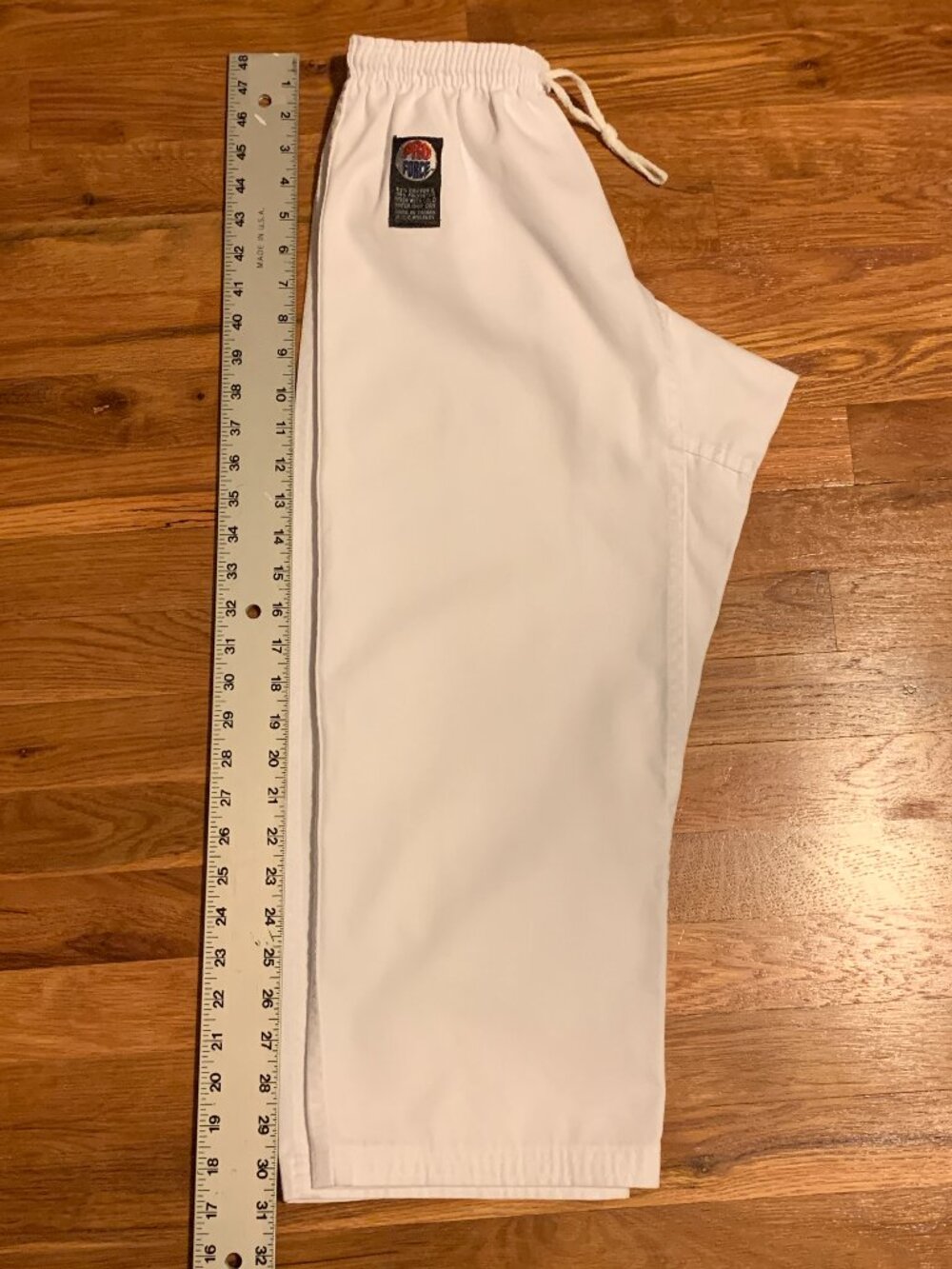 ProForce Gladiator 7.5oz Martial Arts, TKD, Karate Pants Size 1 Hemmed to 31"